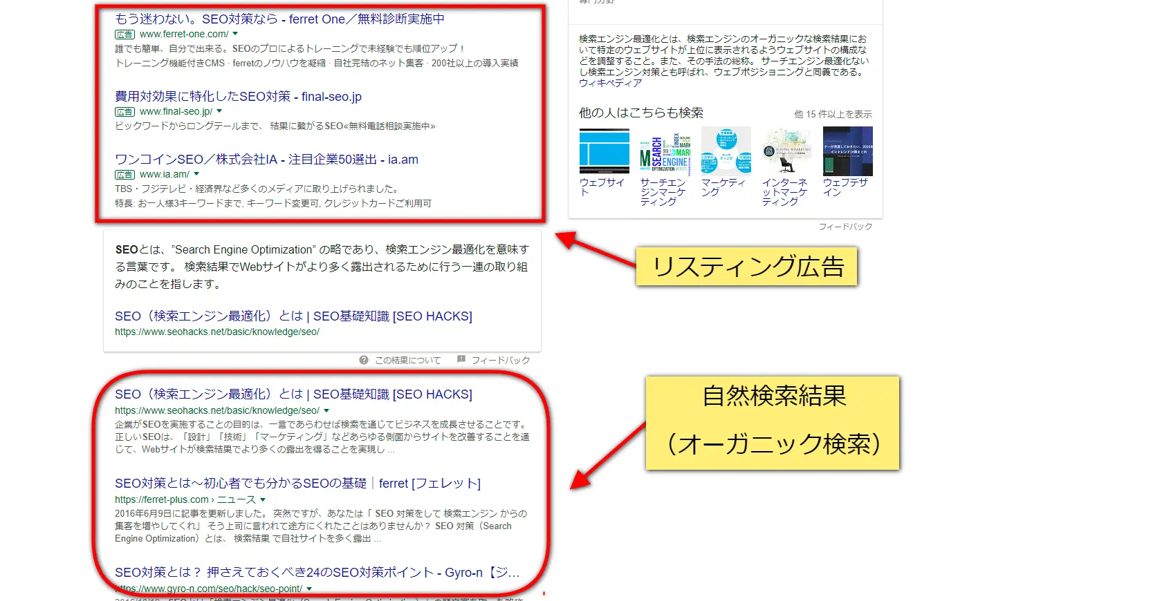 SEOとは検索エンジン経由のアクセスを得るための施策