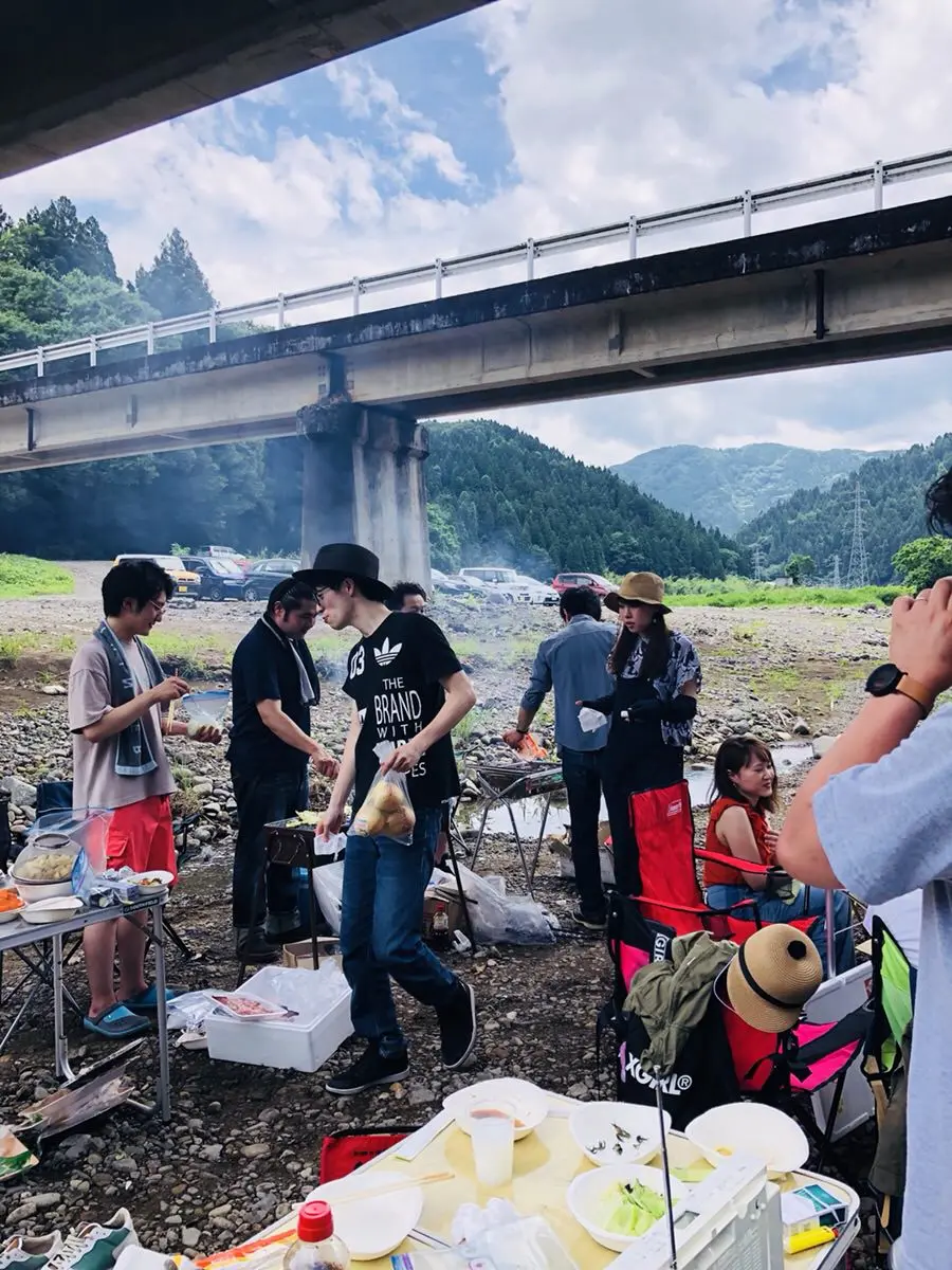 河原にてBigmac🍖BBQを開催