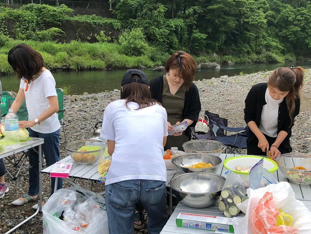 社員と子どもを含め、約45人の大規模BBQ！